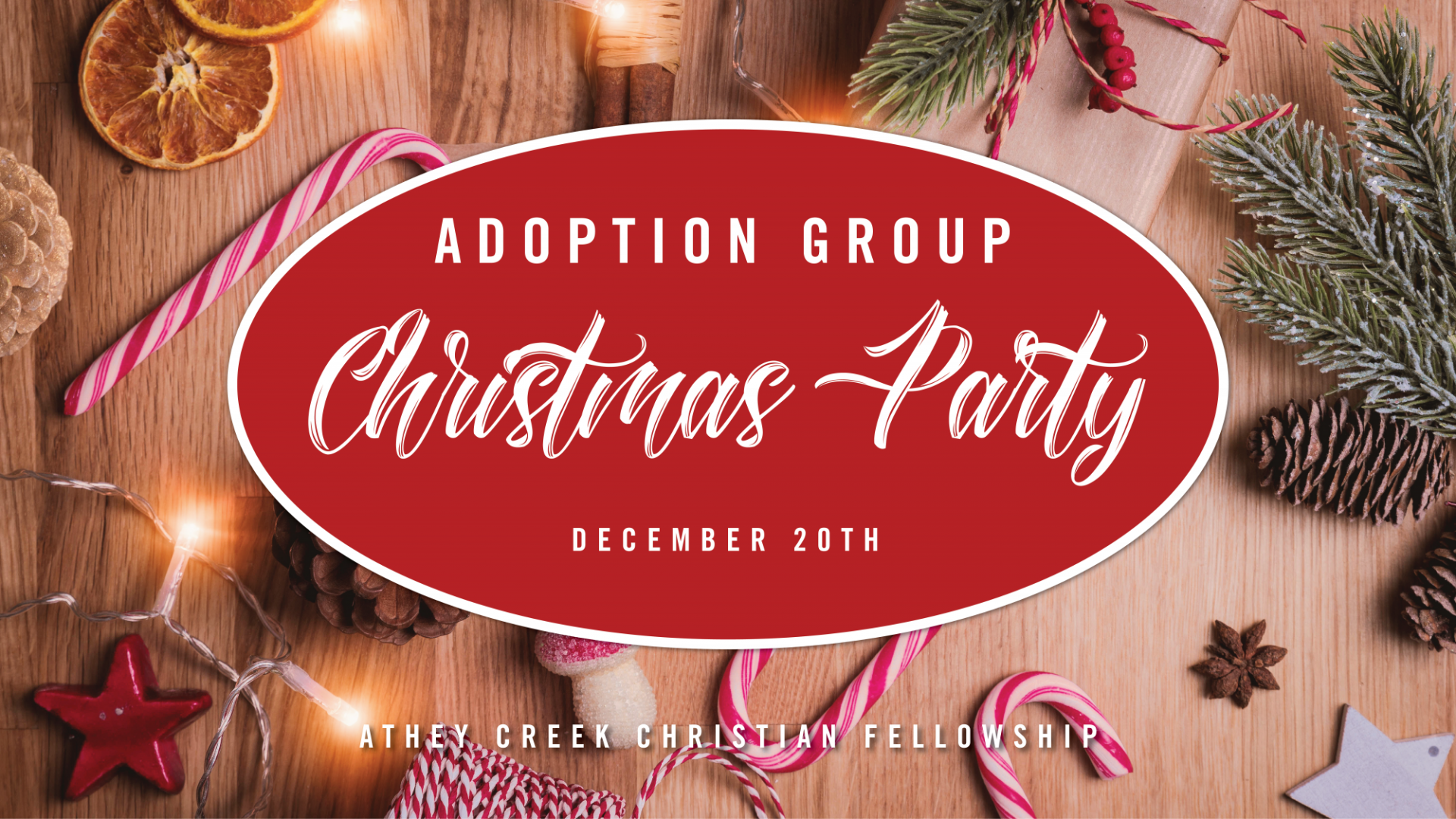 Poster for Adoption Group Christmas Party